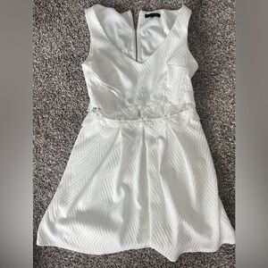White midi dress